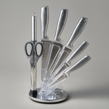 Набор ножей нжс на пластиковой вращающейся подставке 8 пр. AGNESS 911-498-2