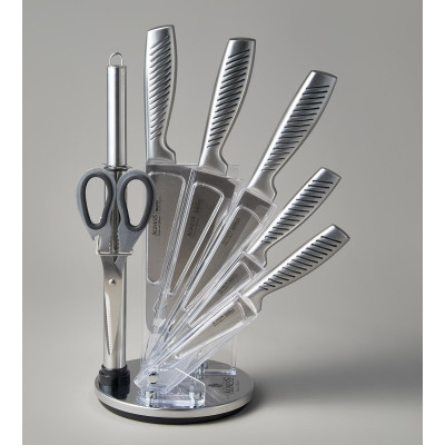 Набор ножей нжс на пластиковой вращающейся подставке 8 пр. AGNESS 911-498-2