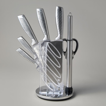 Набор ножей нжс на пластиковой вращающейся подставке 8 пр. AGNESS 911-498-3