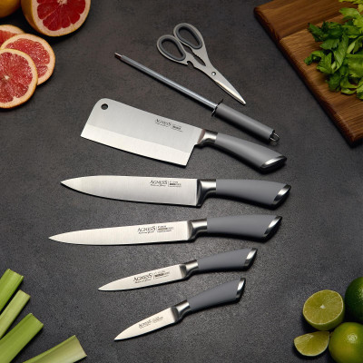 Набор ножей нжс на пластиковой вращающейся подставке 8 пр. AGNESS 911-499-1