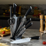 Набор ножей нжс на пластиковой вращающейся подставке 8 пр. (кор=6набор.) AGNESS 911-500