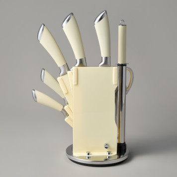 Набор ножей нжс на пластиковой вращающейся подставке 8 пр. (кор=6набор.) AGNESS 911-502-3