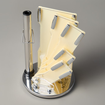 Набор ножей нжс на пластиковой вращающейся подставке 8 пр. (кор=6набор.) AGNESS 911-502-5