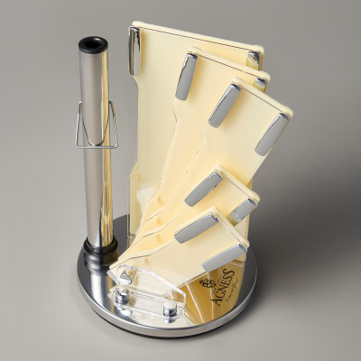 Набор ножей нжс на пластиковой вращающейся подставке 8 пр. (кор=6набор.) AGNESS 911-502-5