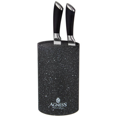 Подставка для ножей " BLACK MARBLE" универсальная, 11*18см AGNESS 911-688-1