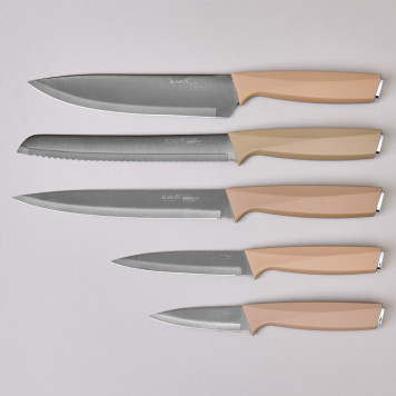 Набор ножей на пластиковой подставке, 6 предметов AGNESS 911-746-1