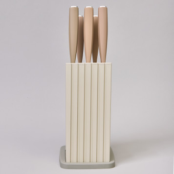 Набор ножей на пластиковой подставке, 6 предметов AGNESS 911-746-3