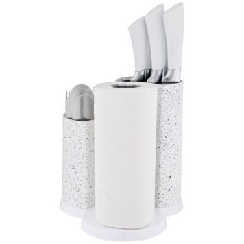 Подставка для ножей универсальная c держателем для полотенец, высота: 25*22*16см AGNESS 911-750-3