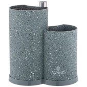 Подставка для ножей универсальная c держателем для полотенец, высота: 25*22*16см AGNESS 911-751