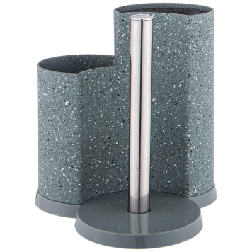 Подставка для ножей универсальная c держателем для полотенец, высота: 25*22*16см AGNESS 911-751-2