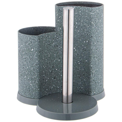 Подставка для ножей универсальная c держателем для полотенец, высота: 25*22*16см AGNESS 911-751-1