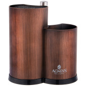 Подставка для ножей универсальная c держателем для полотенец, высота: 25*22*16см AGNESS 911-753