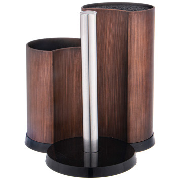 Подставка для ножей универсальная c держателем для полотенец, высота: 25*22*16см AGNESS 911-753-2