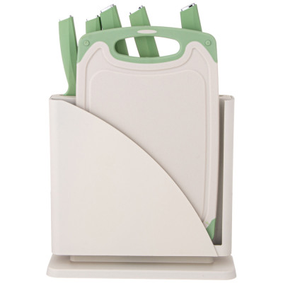 Набор ножей нжс на пластиковой подставке и разделочная доска, 7 пр. AGNESS 911-763-1