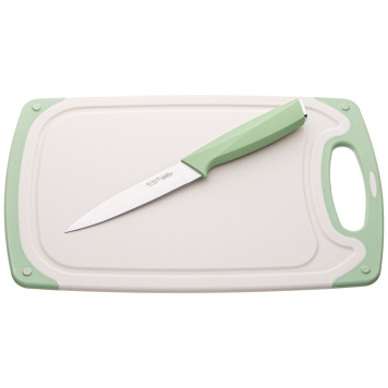 Набор ножей нжс на пластиковой подставке и разделочная доска, 7 пр. AGNESS 911-763-5