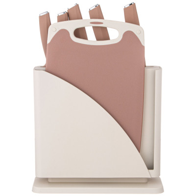 Набор ножей нжс на пластиковой подставке и разделочная доска, 7 пр. AGNESS 911-764-1