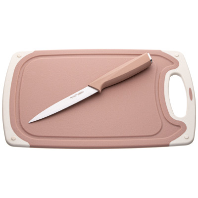 Набор ножей нжс на пластиковой подставке и разделочная доска, 7 пр. AGNESS 911-764-5