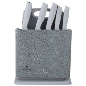 Набор ножей нжс на пластиковой подставке и разделочная доска, 7 пр. AGNESS 911-765