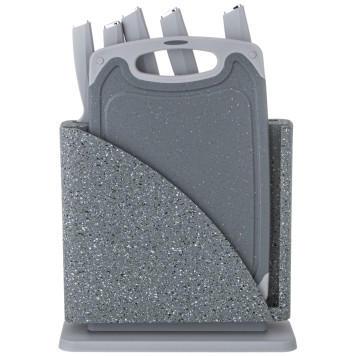 Набор ножей нжс на пластиковой подставке и разделочная доска, 7 пр. AGNESS 911-765-1