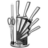 Набор ножей с ножницами и мусатом на пластиковой подставке, 8 предметов AGNESS 911-769