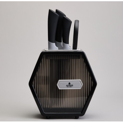 Набор ножей на пластиковой подставке, 7 предметов AGNESS 911-778-3