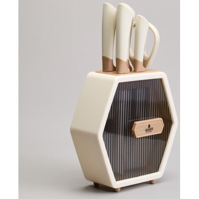 Набор ножей на пластиковой подставке, 7 предметов AGNESS 911-779-2