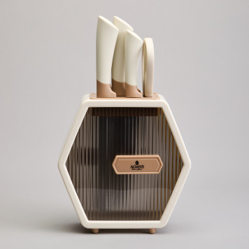 Набор ножей на пластиковой подставке, 7 предметов AGNESS 911-779-3