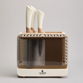 Набор ножей на пластиковой подставке, 6 предметов AGNESS 911-780-3