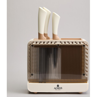 Набор ножей на пластиковой подставке, 6 предметов AGNESS 911-780-3