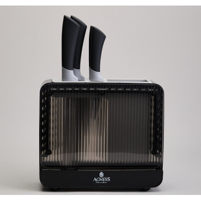 Набор ножей на пластиковой подставке, 6 предметов AGNESS 911-781-3