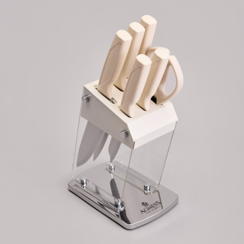 Набор ножей на пластиковой подставке, 7 предметов AGNESS 911-782