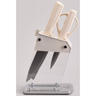 Набор ножей на пластиковой подставке, 7 предметов AGNESS 911-782-5