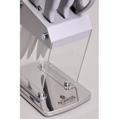 Набор ножей на пластиковой подставке, 7 предметов AGNESS 911-783-3