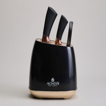 Набор ножей на пластиковой подставке, 7 предметов AGNESS 911-784-3