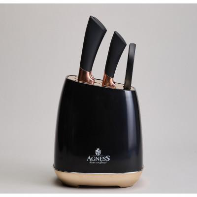 Набор ножей на пластиковой подставке, 7 предметов AGNESS 911-784-3