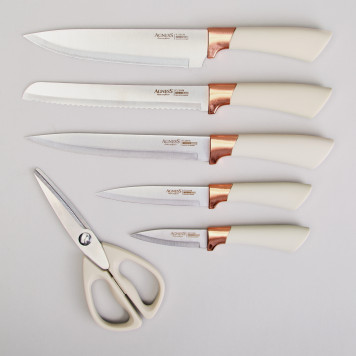 Набор ножей на пластиковой подставке, 7 предметов AGNESS 911-785-1