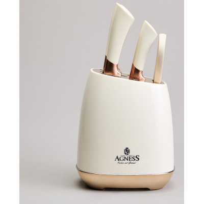 Набор ножей на пластиковой подставке, 7 предметов AGNESS 911-785-3