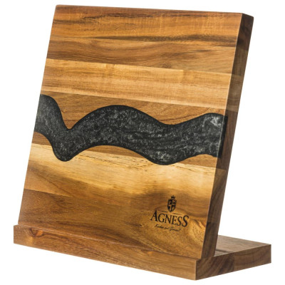 Набор ножей на деревянной подставке с магнитным держателем, 5 предметов AGNESS 911-788-2