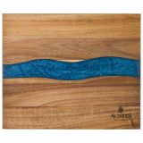 Доска разделочная, 30*25*1,8 см, акация со вставкой из эпоксид.смолы AGNESS 911-789