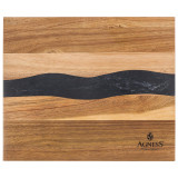 Доска разделочная, 30*25*1,8 см, акация со вставкой из эпоксид. смолы AGNESS 911-790