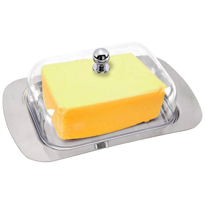 Масленка с пластиковой крышкой 19*7*12 см нжс (кор=24шт.) AGNESS 912-001