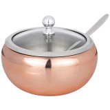 Сахарница "ROSSO" с ложкой 460 мл диаметр=11 см высота=10 см (кор=36шт.) AGNESS 912-023