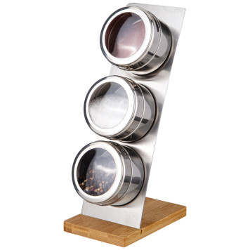 Набор для специй 3 пр. на подставке, 23х12х9см AGNESS 912-050-1