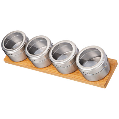 Набор для специй 4 пр. на подставке, 30х8,5х7см AGNESS 912-051-2