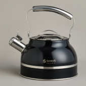 Чайник со свистком 2, 7л, термоаккумулирующее дно, 304 сталь, индукция AGNESS 914-303