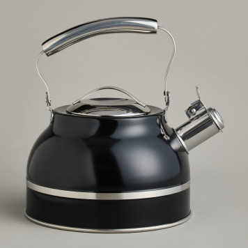 Чайник со свистком 2, 7л, термоаккумулирующее дно, 304 сталь, индукция AGNESS 914-303-4