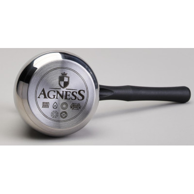 Турка , 350мл, нерж.сталь 304, термоаккумулирующее дно, индукция AGNESS 914-311-4