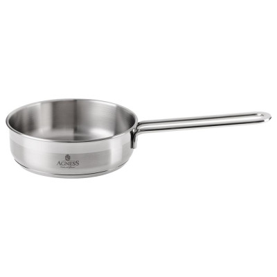 Сковорода professional 16х5 см, 0, 9 л высококачественная нерж сталь 18/10 индукционное дно AGNESS 914-315