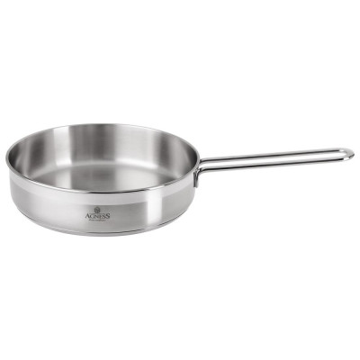 Сковорода professional 26*6 см, 3, 1 л высококачественная нерж сталь 18/10 индукционное дно AGNESS 914-319