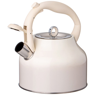 Чайник со свистком, 2,8 л, индукция, цвет - молочный градиент AGNESS 916-422-1